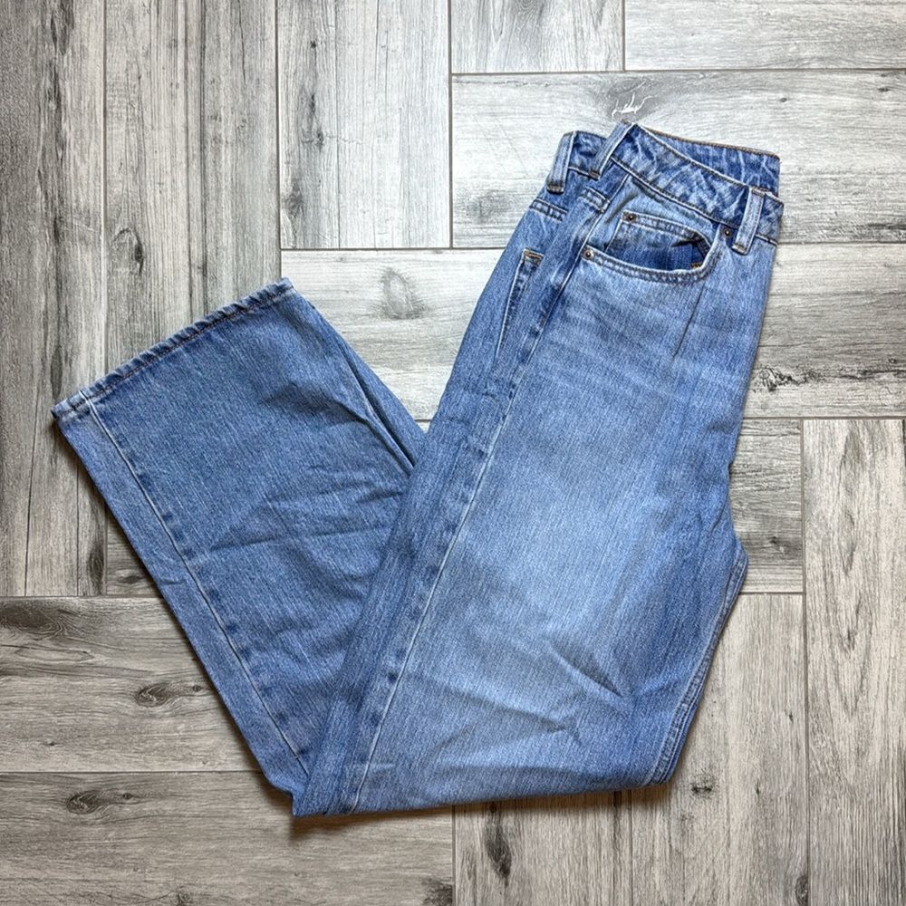 ASOS Design Womens Blue Denim Cotton Straight Leg Jeans Size 25 NWT